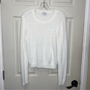 Sunday Women’s White Best Kitten Sweater Sz S